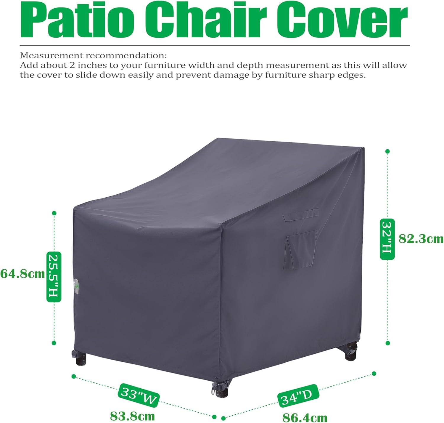 Premium Waterproof Outdoor Patio Chair Cover: Latest Rip-Stop Fabric, 3-Year Warranty