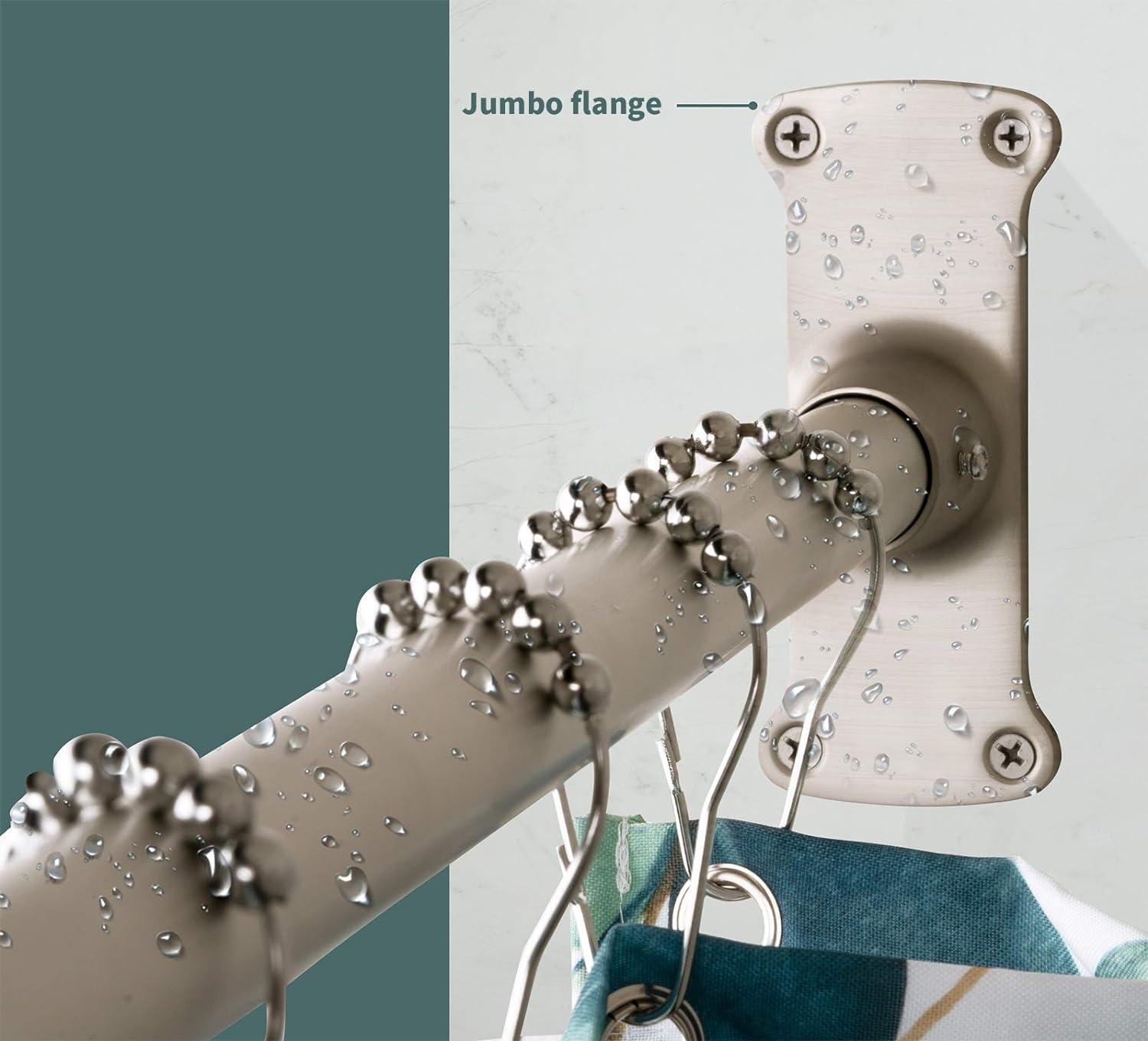 Blooming 62'' L-Shaped Drill / Screw Shower Curtain Rod