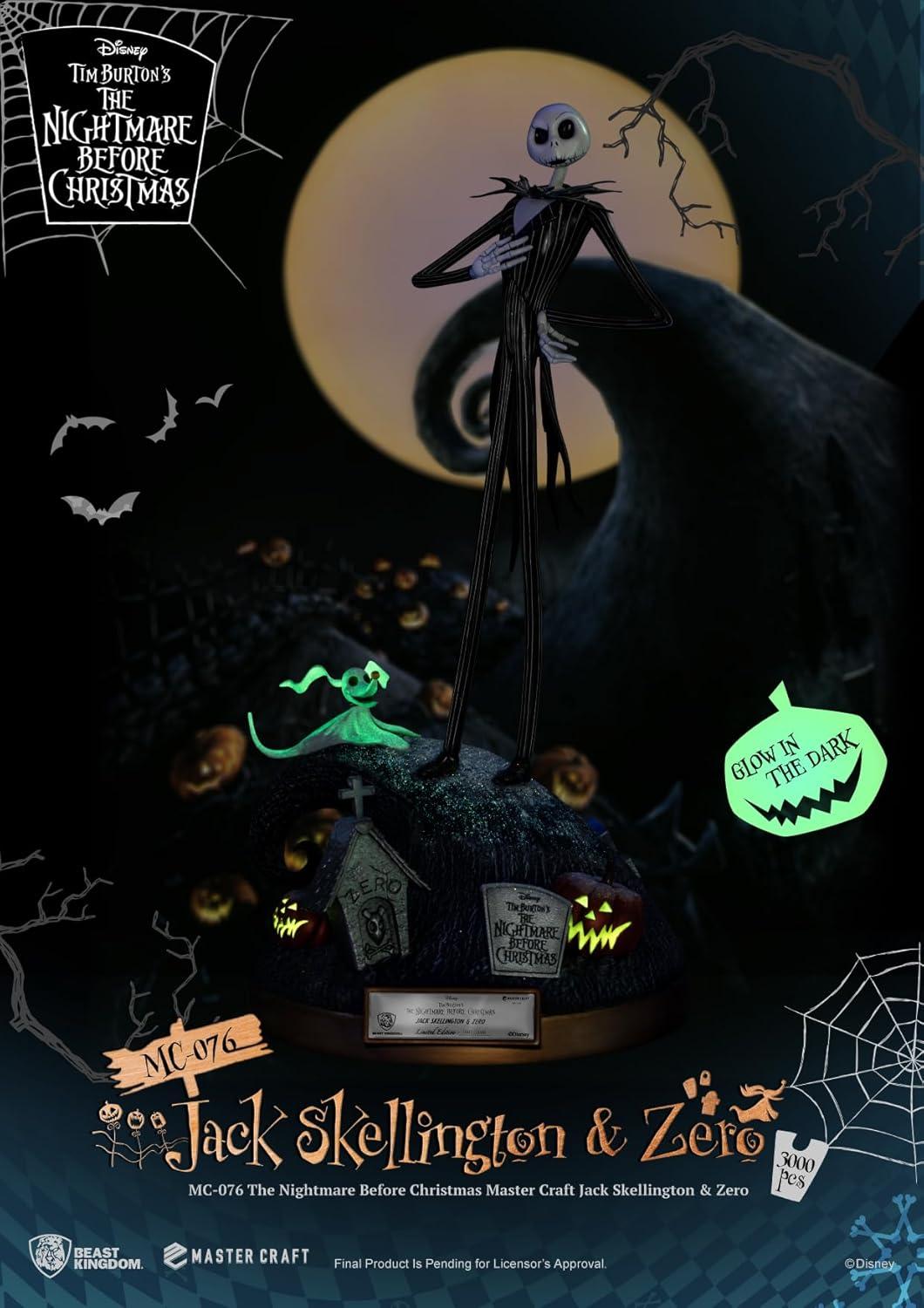 The Nightmare Before Christmas Master Craft Jack Skellington & Zero