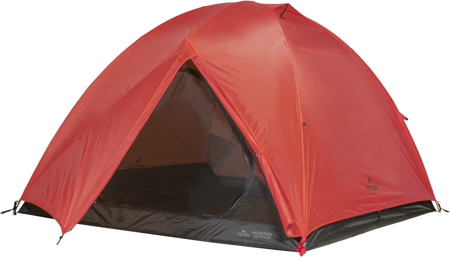 Red 4-Person Dome Tent with Carry Bag and Vestibule