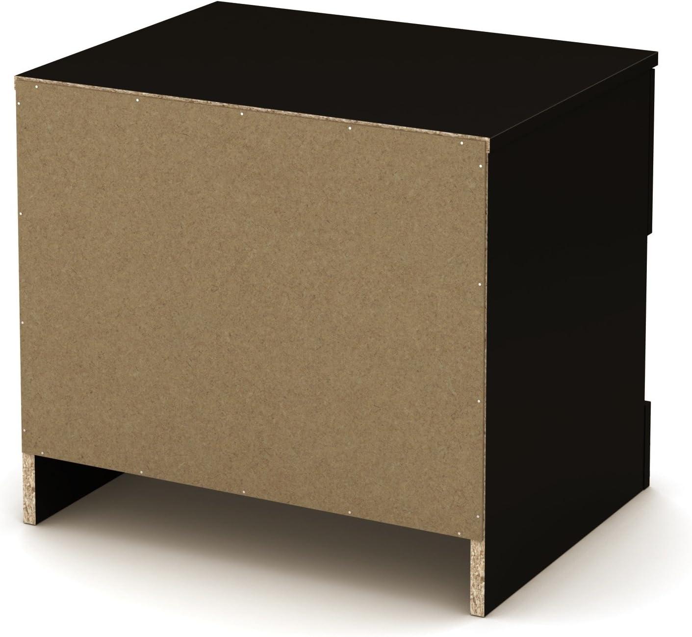 Gray Oak Modern 1-Drawer Nightstand with Open Storage