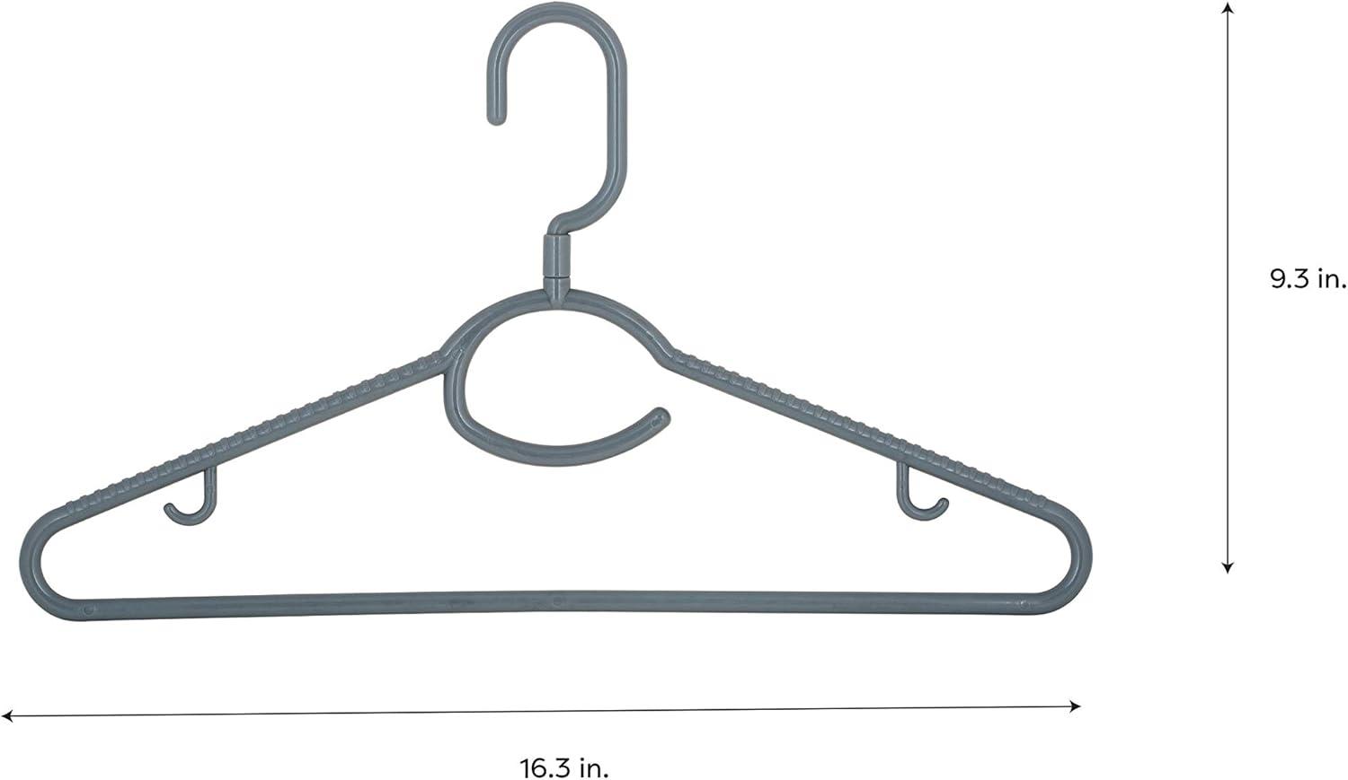 Laundry 360 Woolite Plastic Standard Hanger for Dress/Shirt/Sweater (Set of 5)