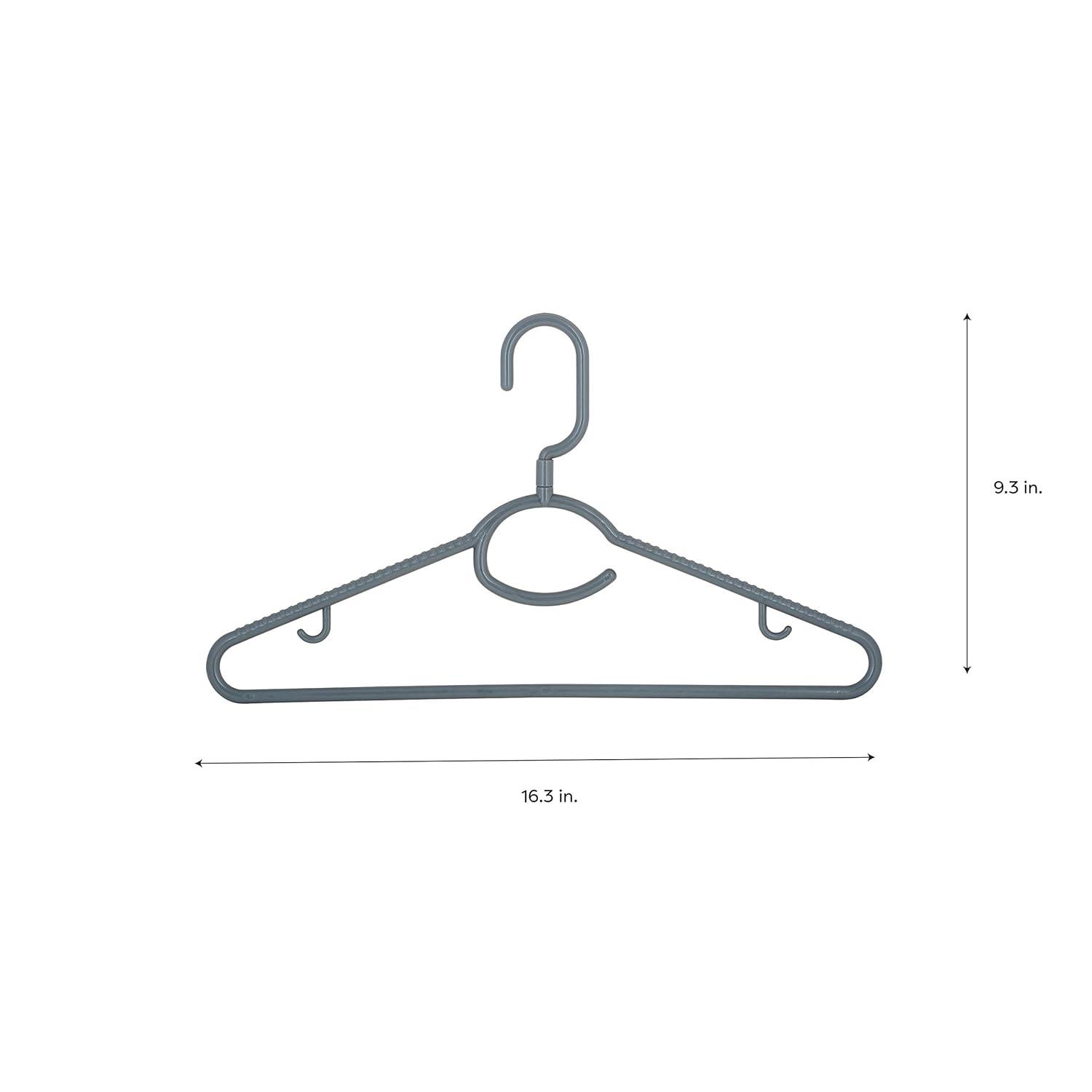 Laundry 360 Woolite Plastic Standard Hanger for Dress/Shirt/Sweater (Set of 5)