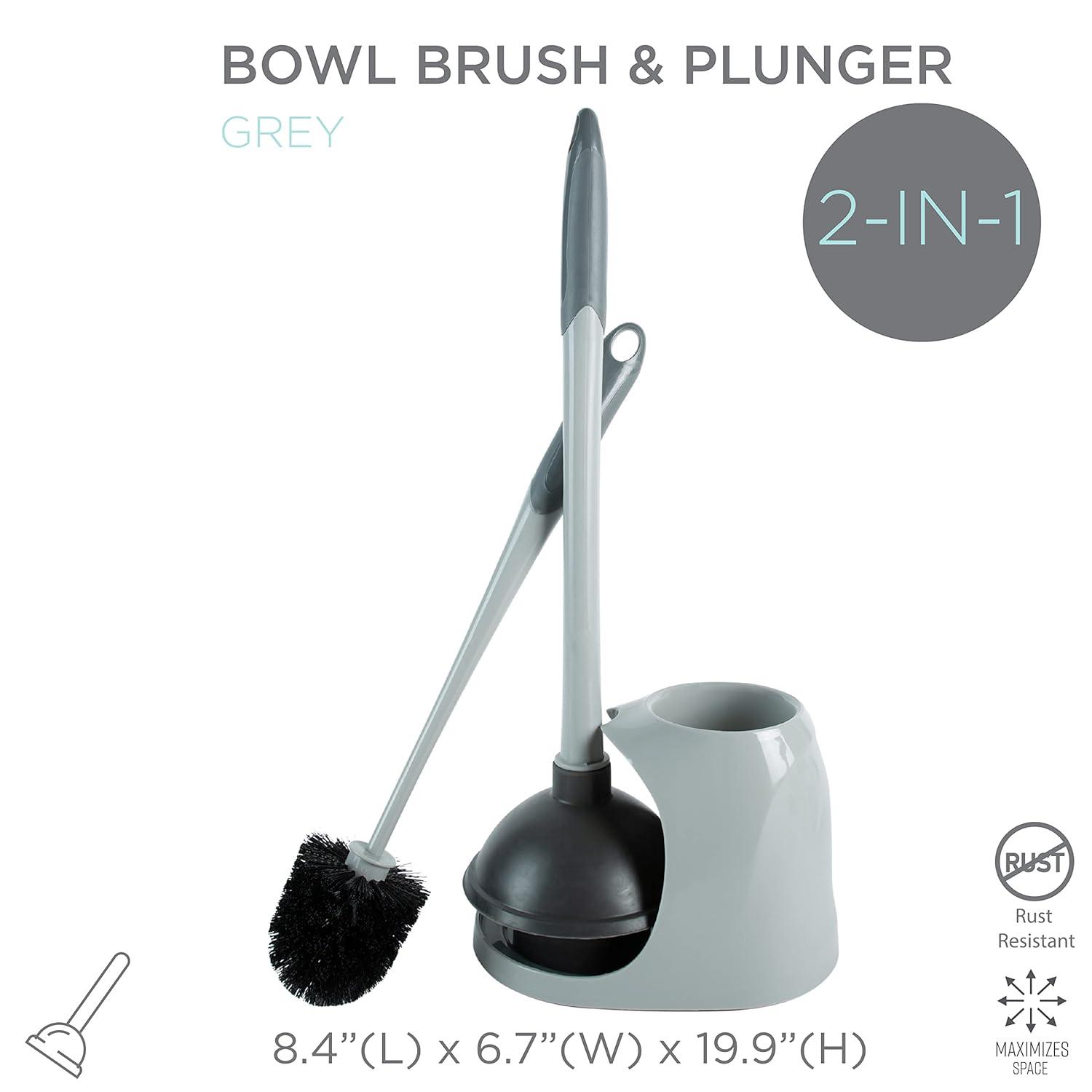 Bath Bliss Bath Bliss Plastic Toilet Brush Set