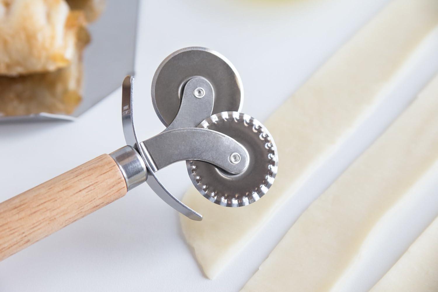 Fox Run Stainless Steel Double Wheel Pastry Cutter Crimper