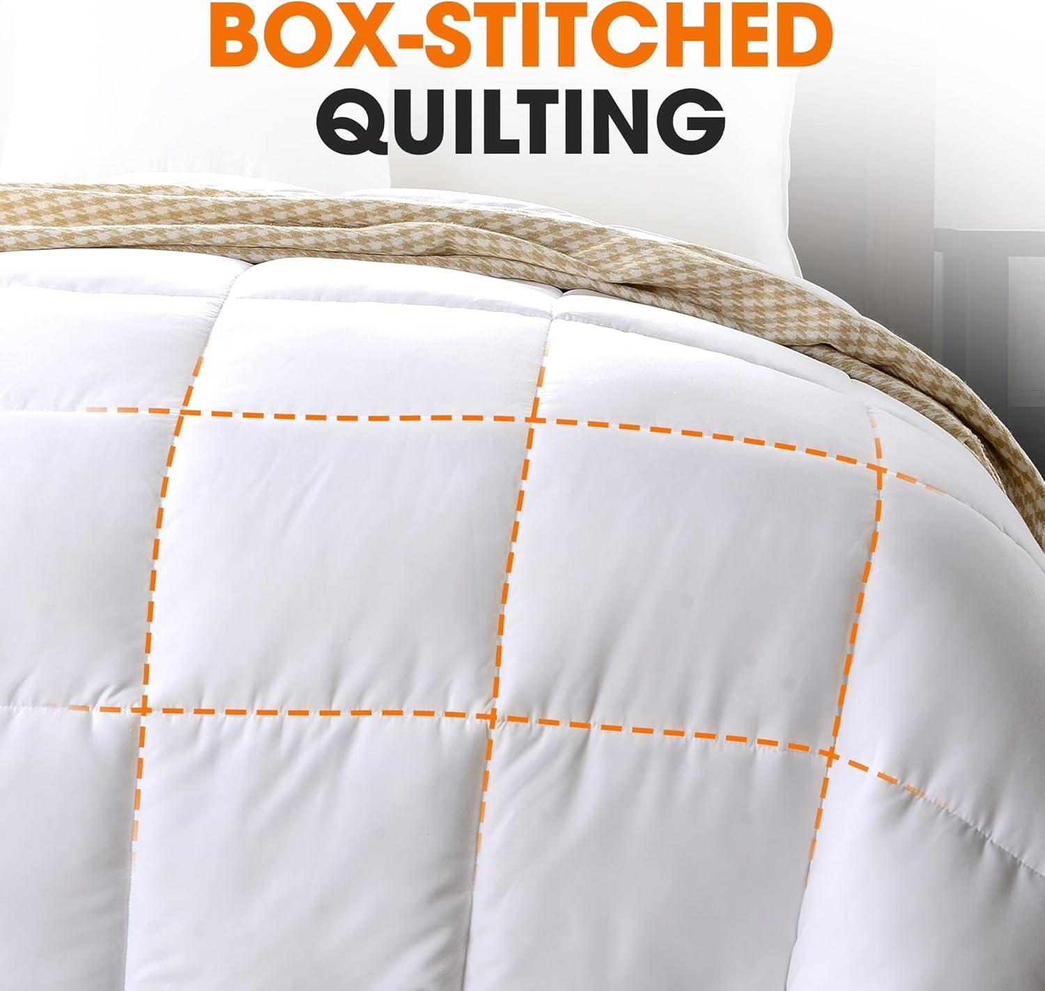 Cheer Collection Luxurious Down Alternative All Season Comforter (White) (King)