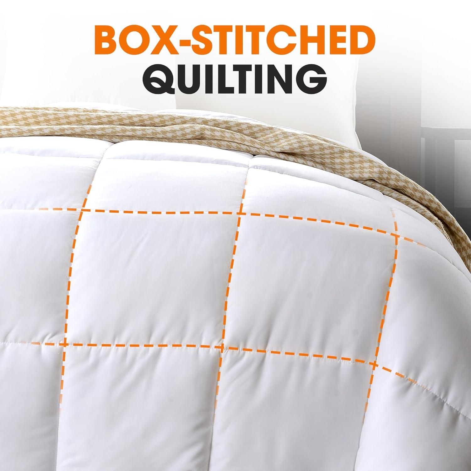 Cheer Collection Luxurious Down Alternative All Season Comforter (White) (King)