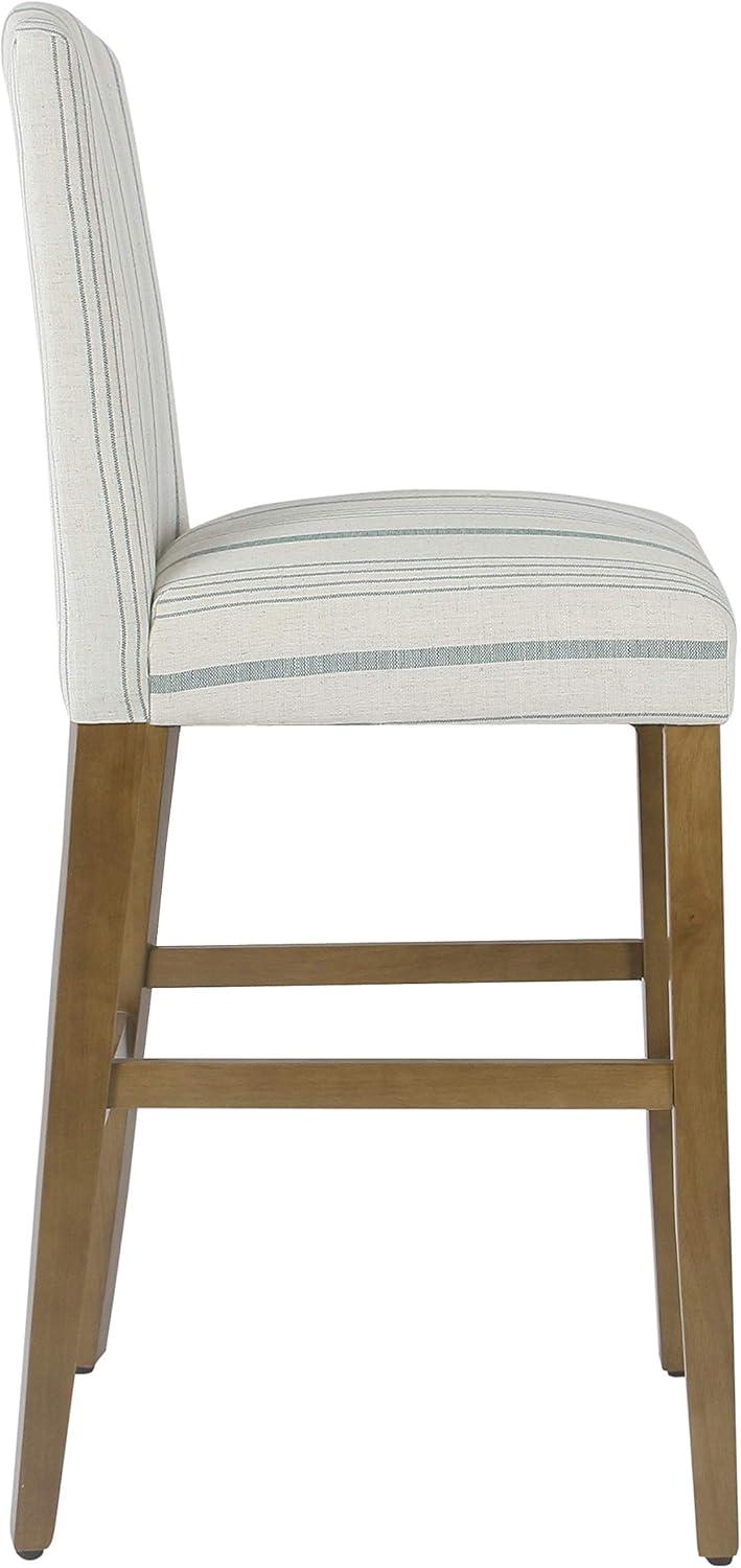 Classic Parsons High Back Barstool Blue - HomePop: Upholstered, Padded, Wood Legs, 250lb Capacity