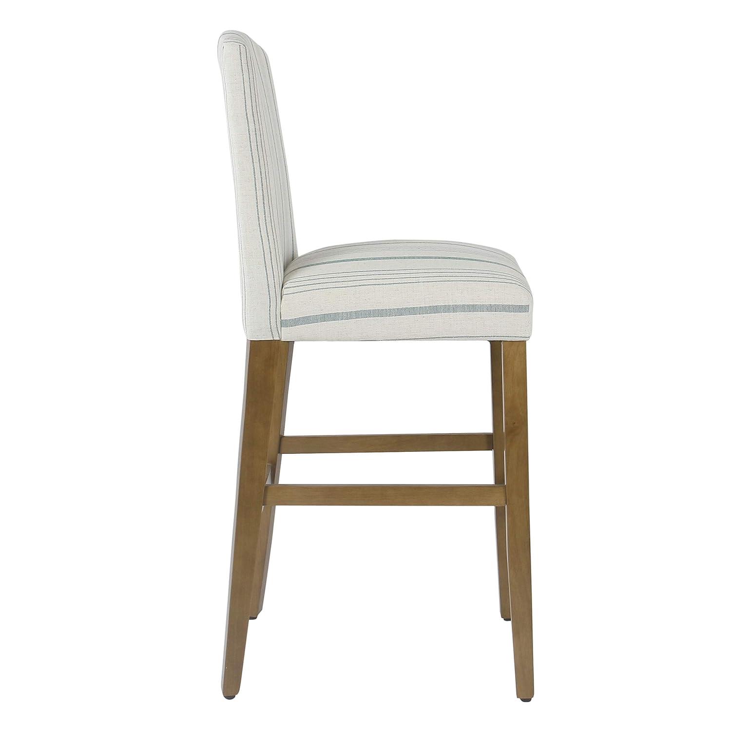 Classic Parsons High Back Barstool Blue - HomePop: Upholstered, Padded, Wood Legs, 250lb Capacity