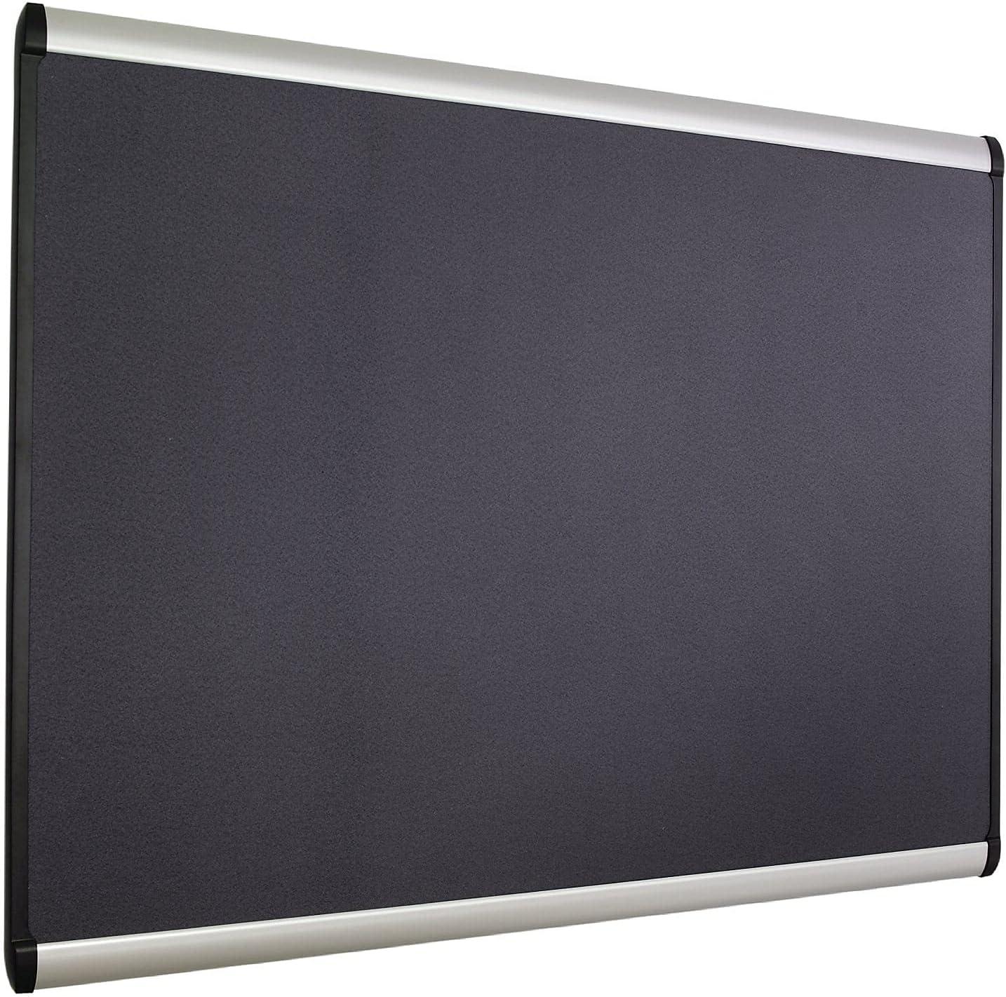 Quartet MB544A Prestige Plus 48 x 36 Magnetic Fabric Bulletin Boards - Gray Surface/Silver Aluminum Frame