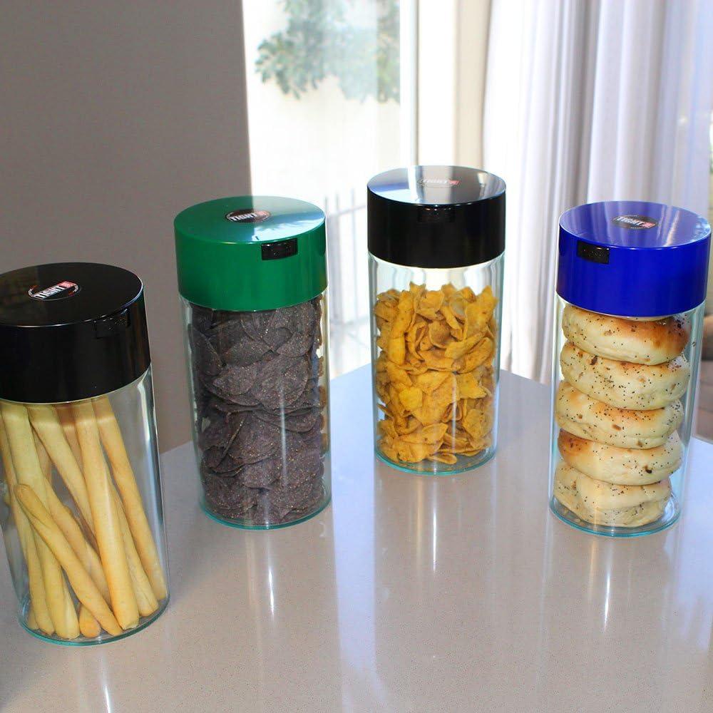 Tightvac - 5oz to 24 Ounce Vacuum Sealed Container - Black Body/Dk. Blue Cap