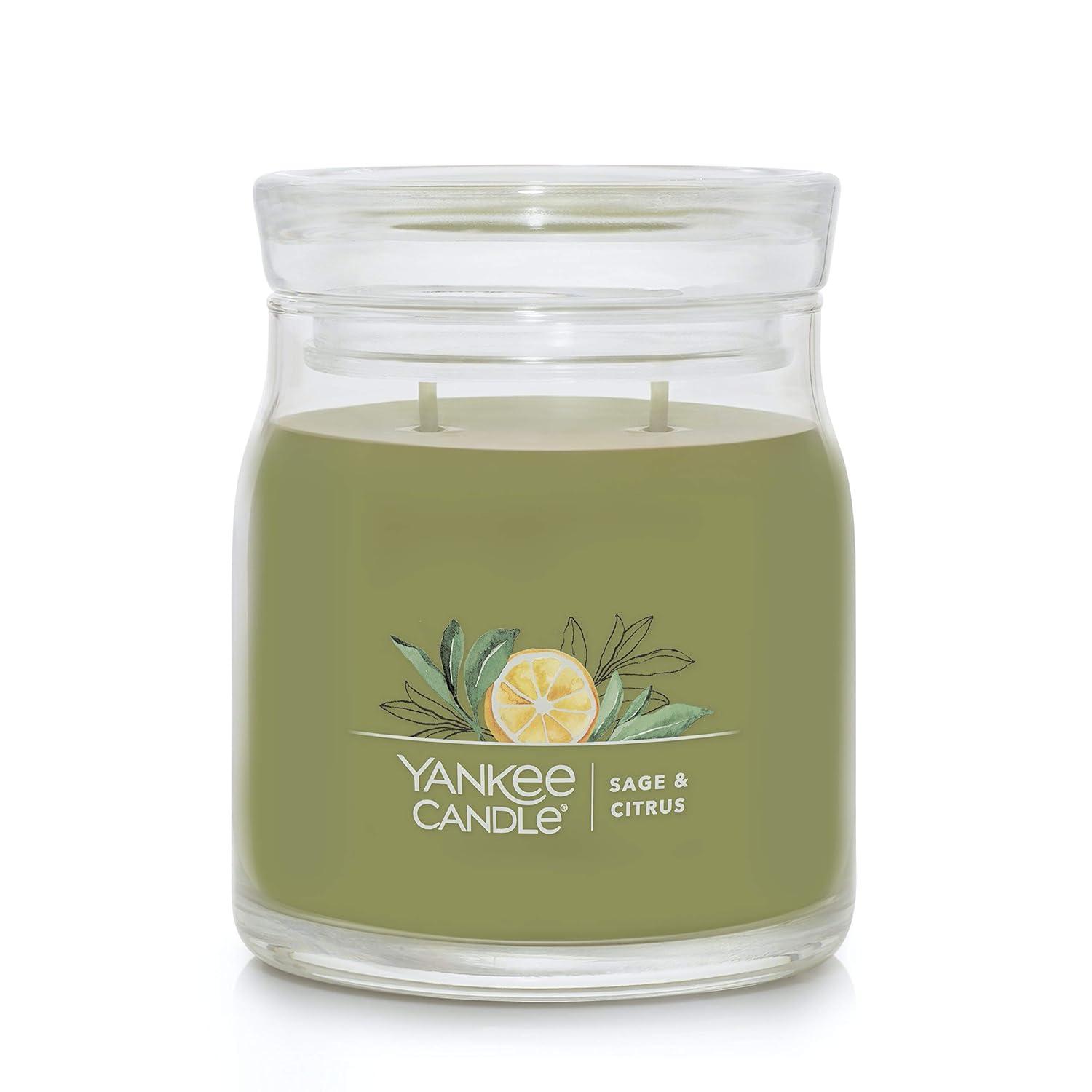 YANKEE CANDLE Signature Sage & Citrus Scented Jar Candle