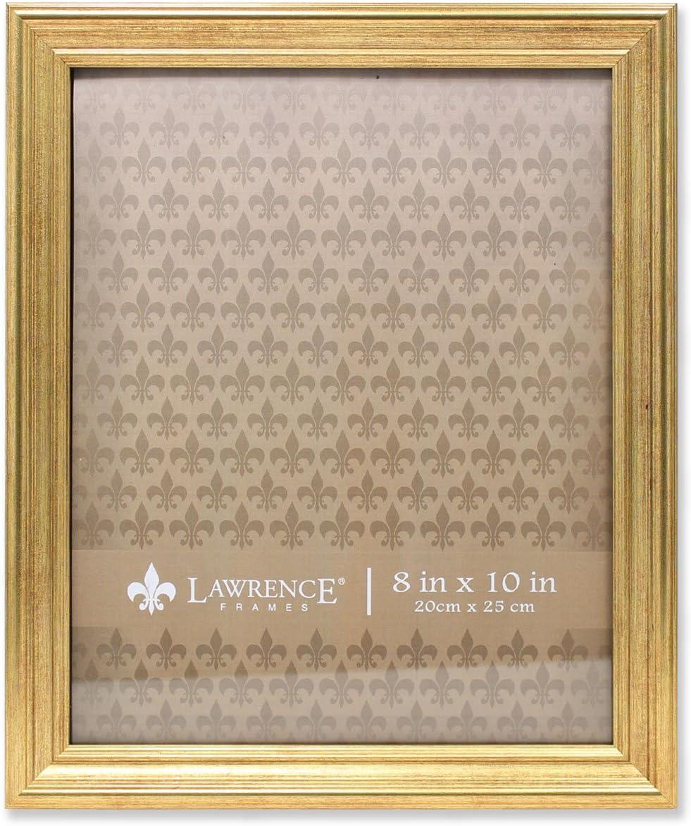 Elegant Burnished Gold 8x10 Picture Frame with Easel Back