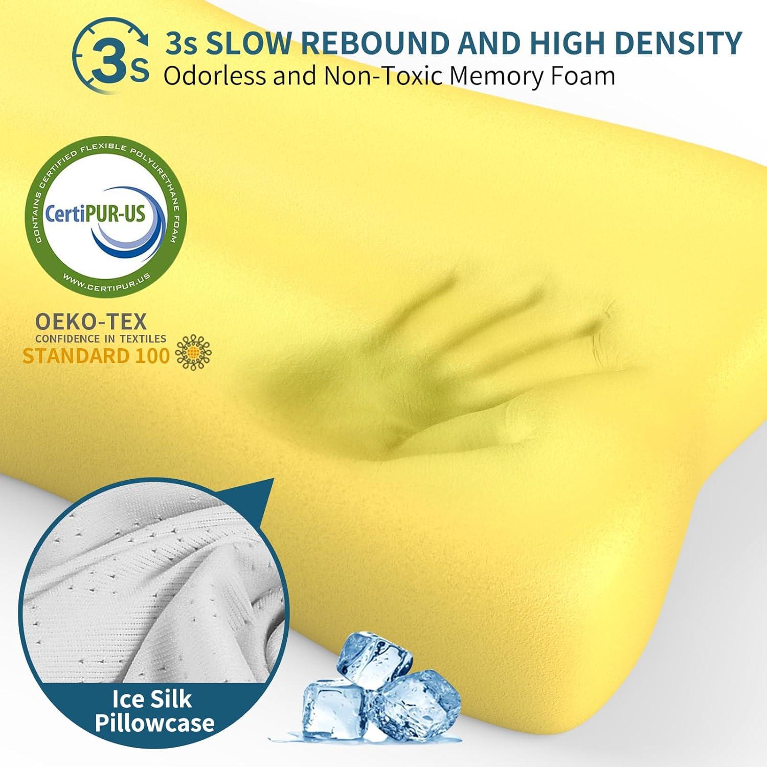 Cervical Pillows Memory Foam Pillows For Neck Pain Relief, Ergonomic Pillows For Shoulder Pain Relief, Contour Pillows To Aid In Sleeping, Orthopedic Bed Pillows For Neck Support For Side Or Stomach Sleepers