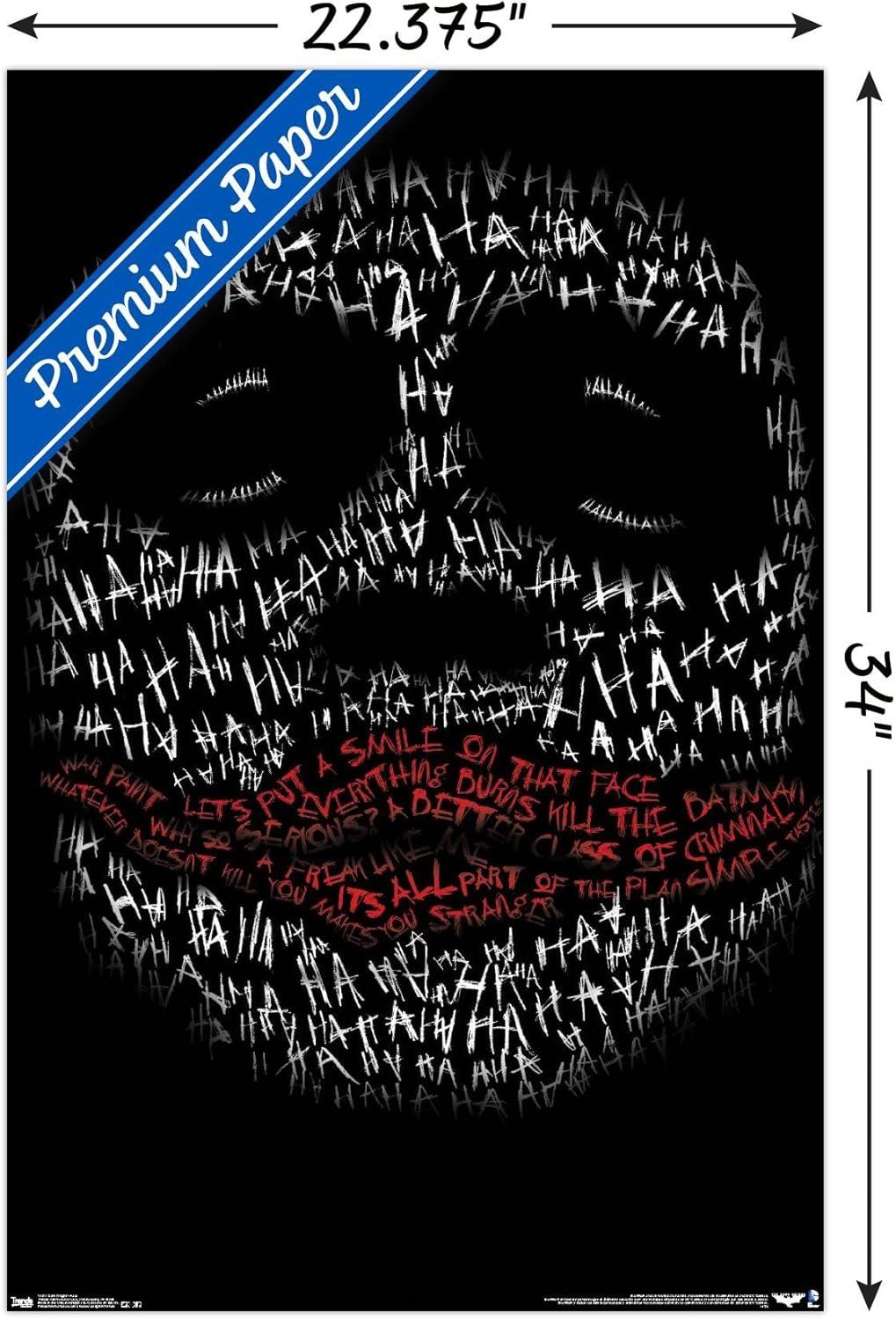 Dark Knight Glossy Black and Red Wall Poster 34" x 22.37"