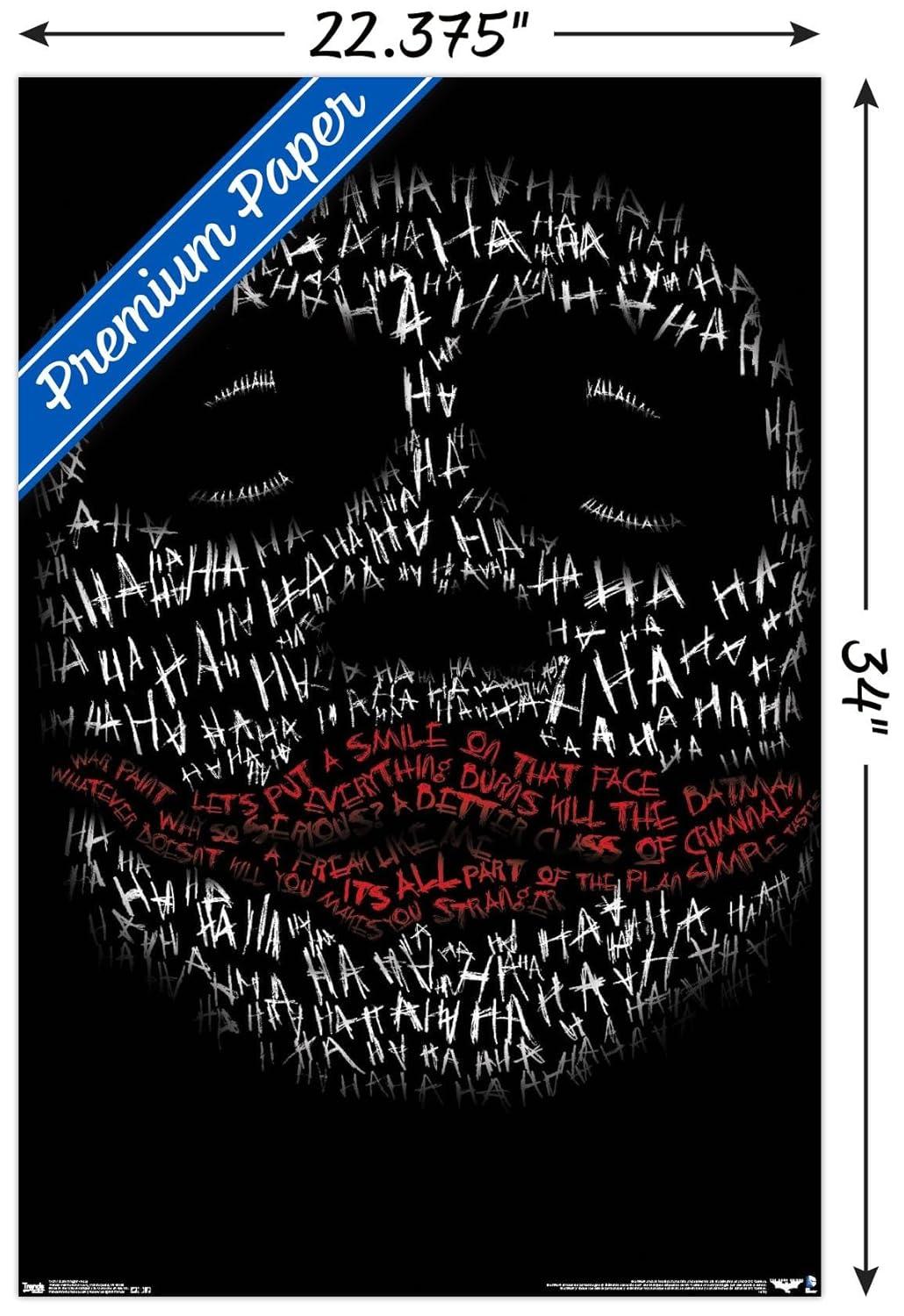 Dark Knight Glossy Black and Red Wall Poster 34" x 22.37"