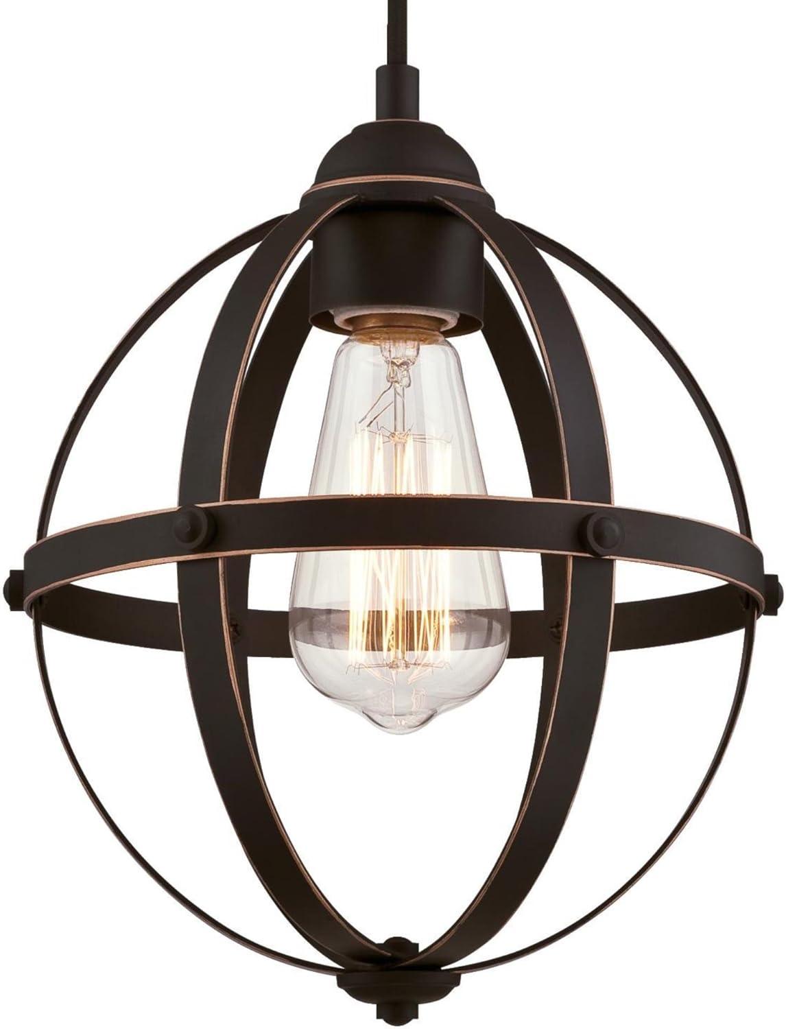 Westinghouse Lighting  Stella Mira One-Light Indoor Mini Pendant - 1-Light Oil Rubbed Bronze With Highlights
