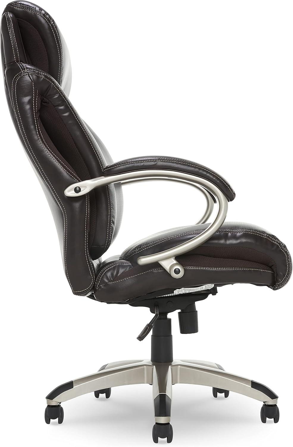 Roasted Chestnut Bonded Leather Executive Swivel Chair with AIR Lumbar Support