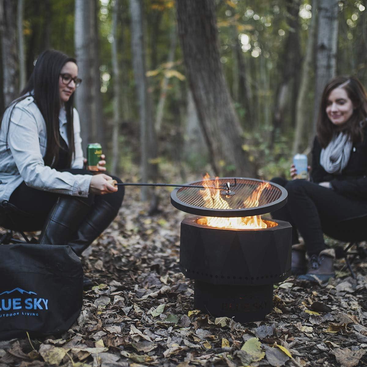 Blue Sky Outdoor Living Round Steel Wood Burning Smokeless Fire Pit