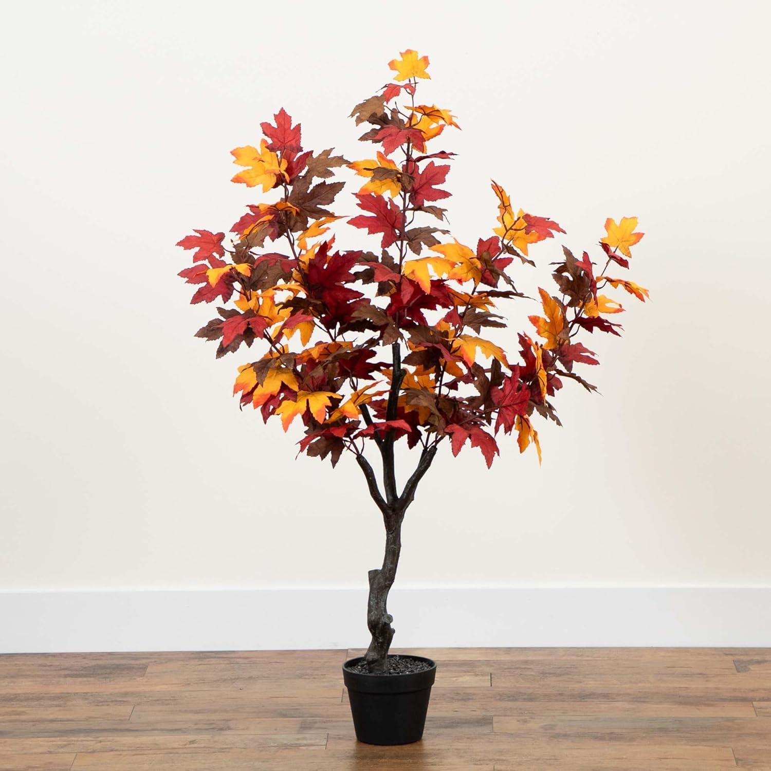 Nearly Natural 52in. Autumn Smoky Maple Artificial Fall Tree