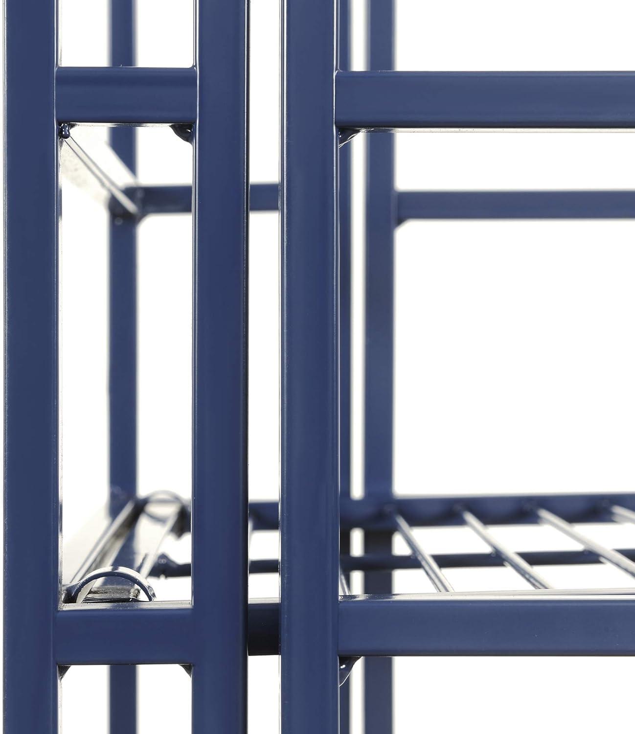 Convenience Concepts Xtra Storage 5 Tier Folding Metal Shelf, Cobalt Blue