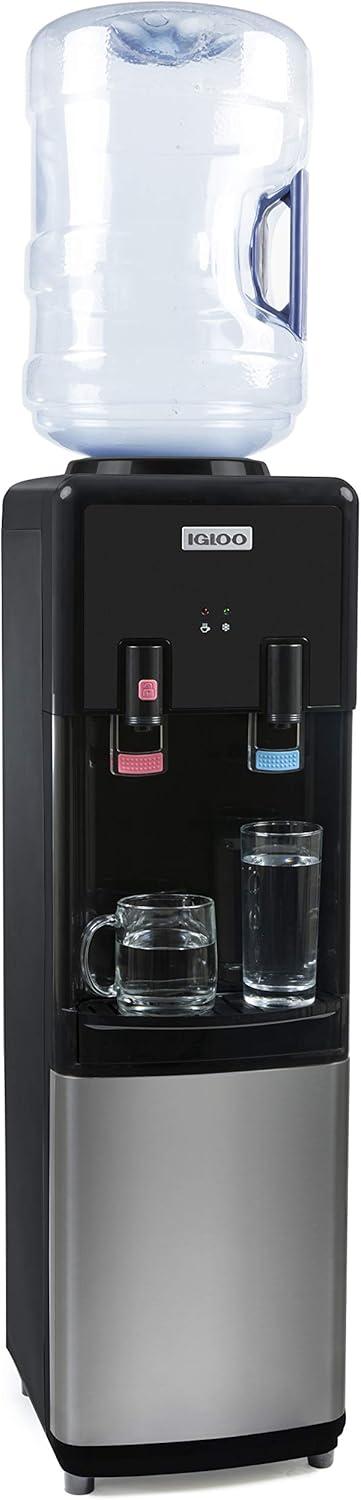 Igloo Black Stainless Steel Hot and Cold Water Dispenser