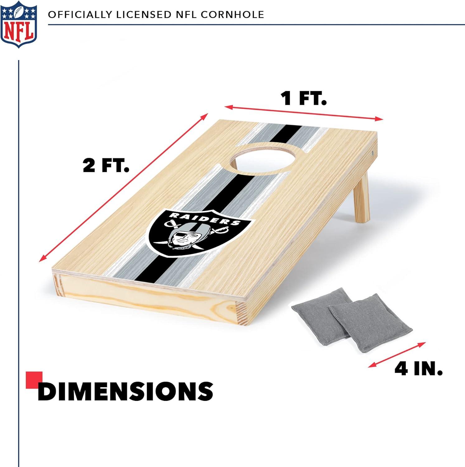 NFL Las Vegas Raiders 1'x2' Wood Cornhole Set