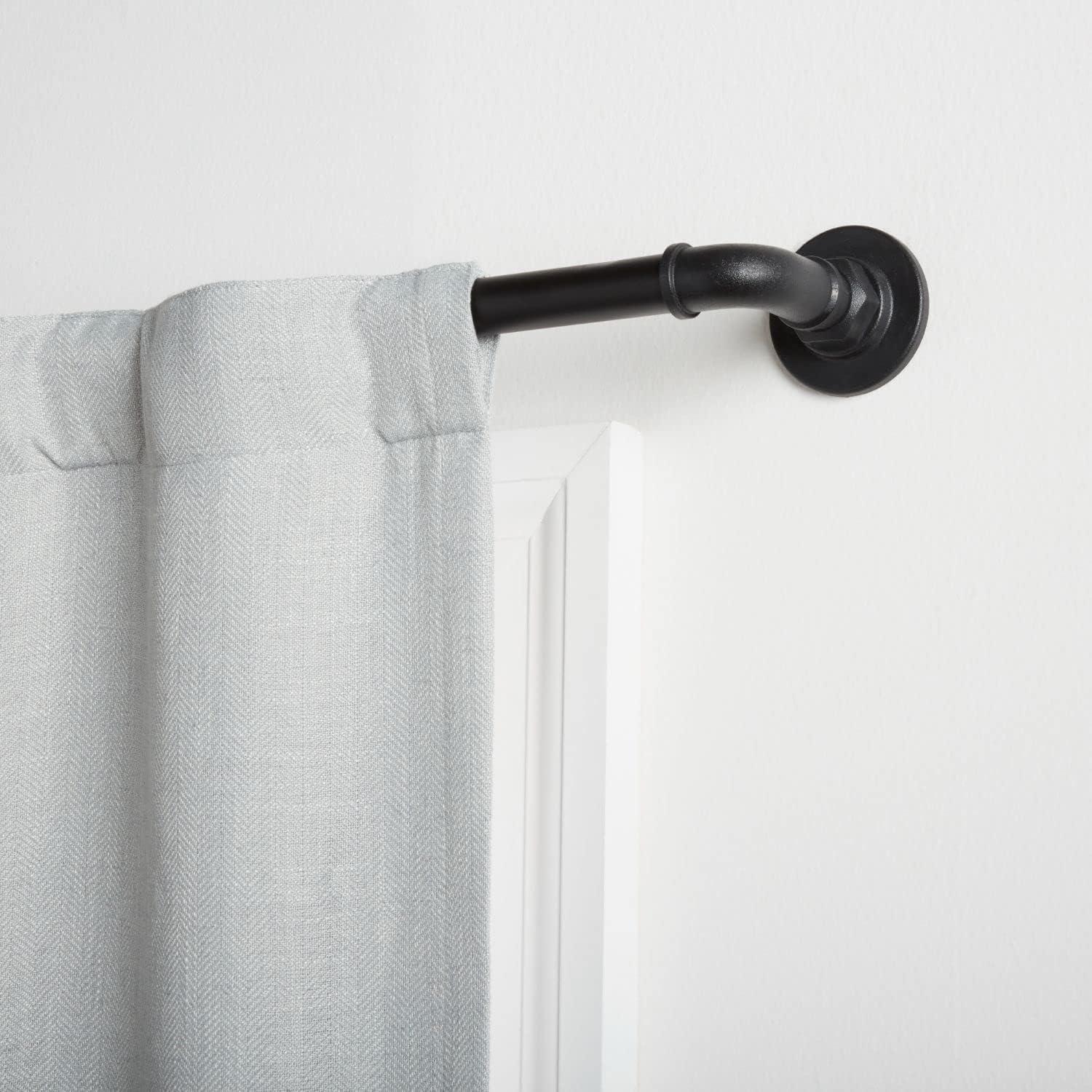 Amalgamated Textiles Adjustable Single Curtain Rod