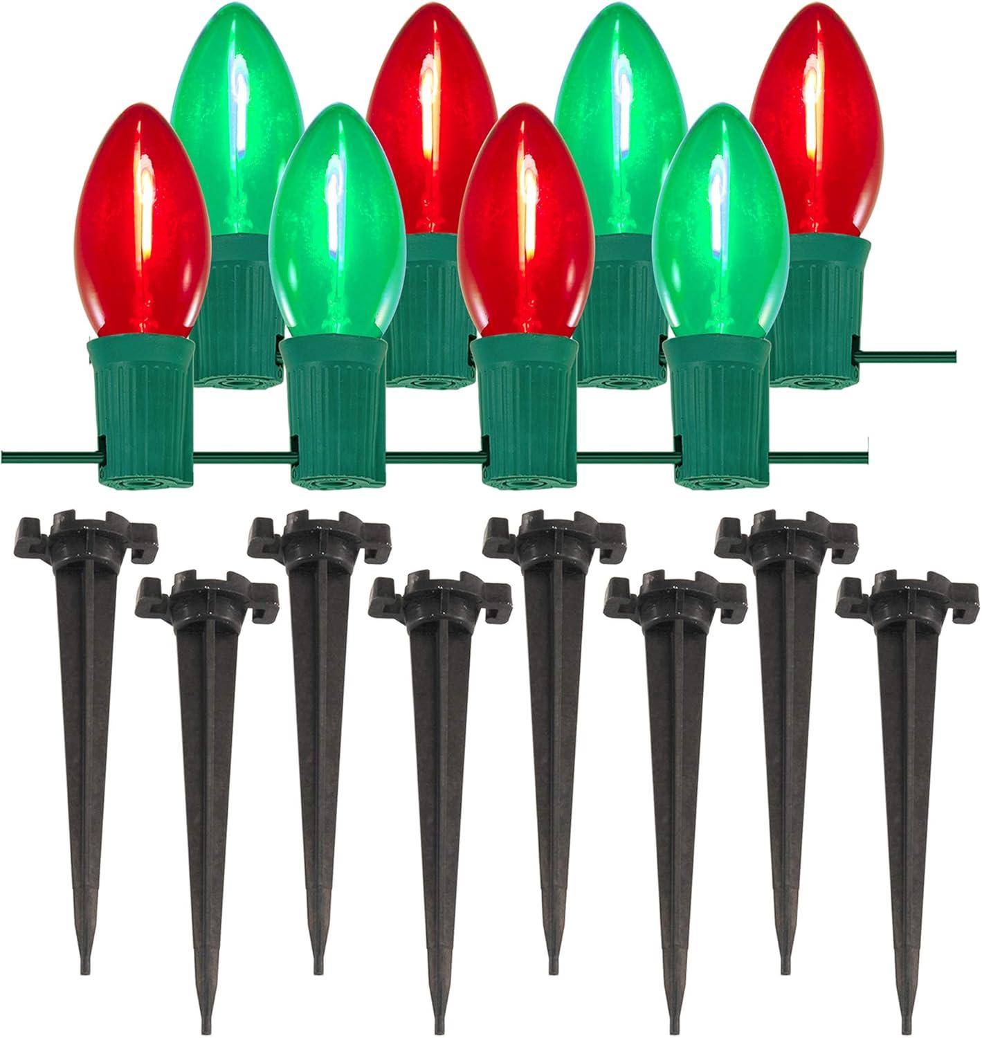 Electric Pathway Lights with 8 LED Bulbs