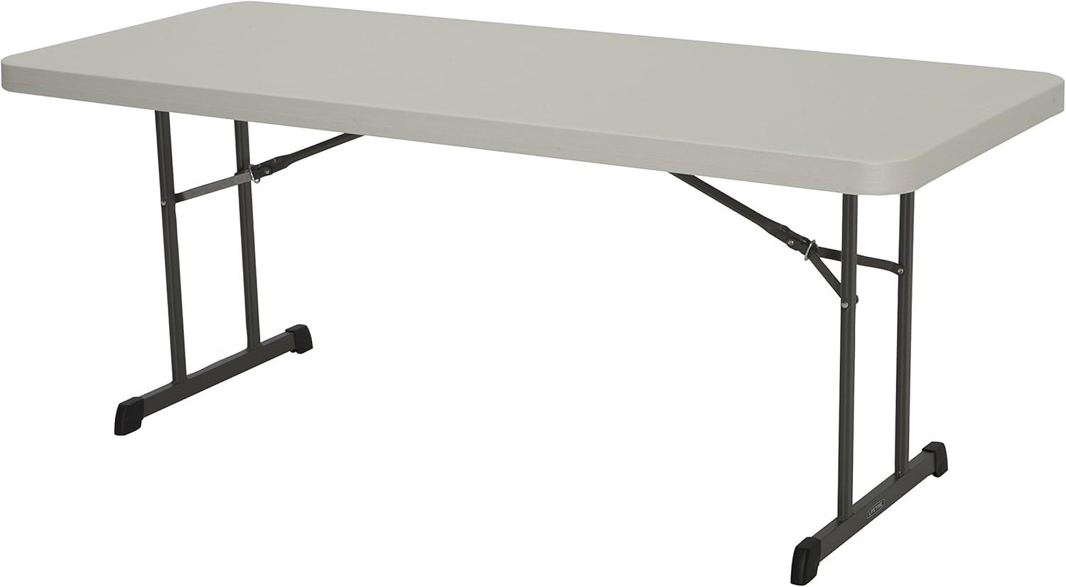 Lifetime 6 Foot Rectangle Folding Table, Indoor/Outdoor Professional, Putty (80126)