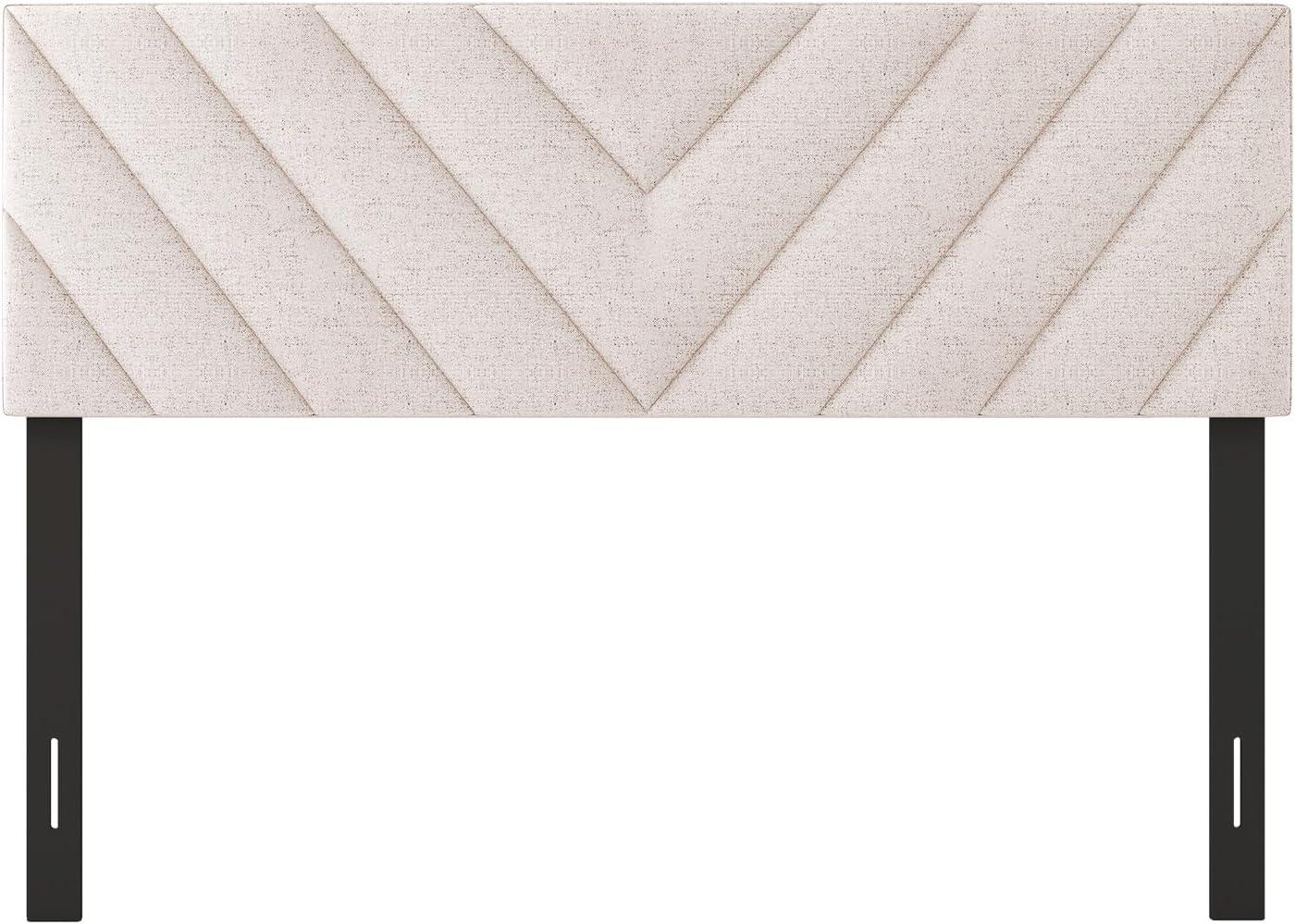 Kepooman Headboard, Linen Upholstered Headboard for Full and Queen Size Bed Frames-Beige