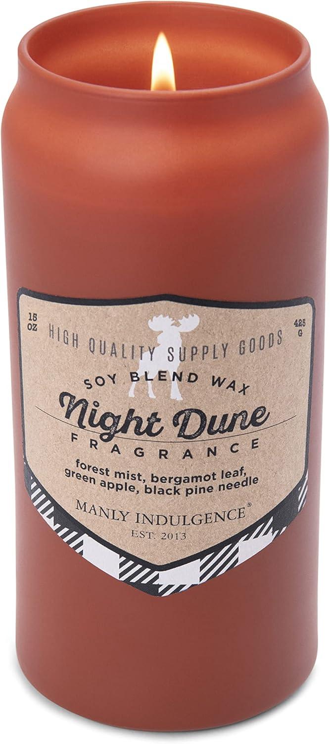 Manly Indulgence Night Dune Scented Jar Candle, Premium Scented Candles for Men with High Fragrance and Premium Cotton Wick, Adventure Collection, 15 oz - Up To 60 Hours Burn