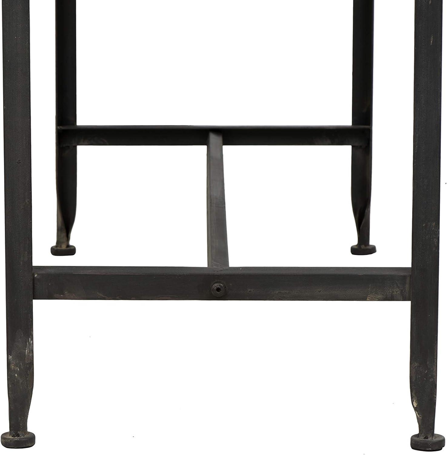 Storied Home Rustic Console Table Black: Vintage Iron & Fir Wood, Entryway Hallway Furniture