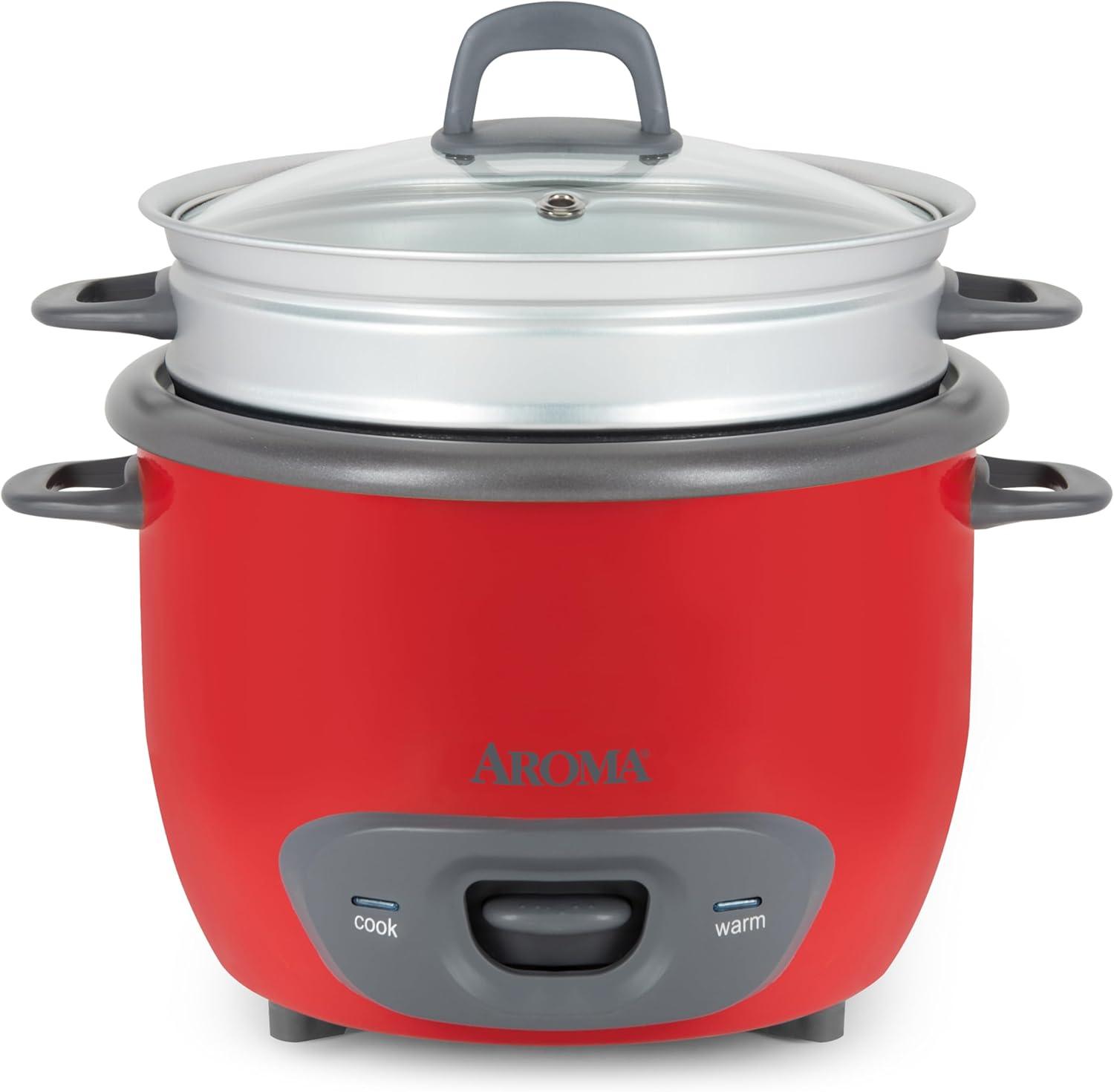 Aroma Aroma 14-Cup Pot Style Rice Cooker and Food Steamer Set