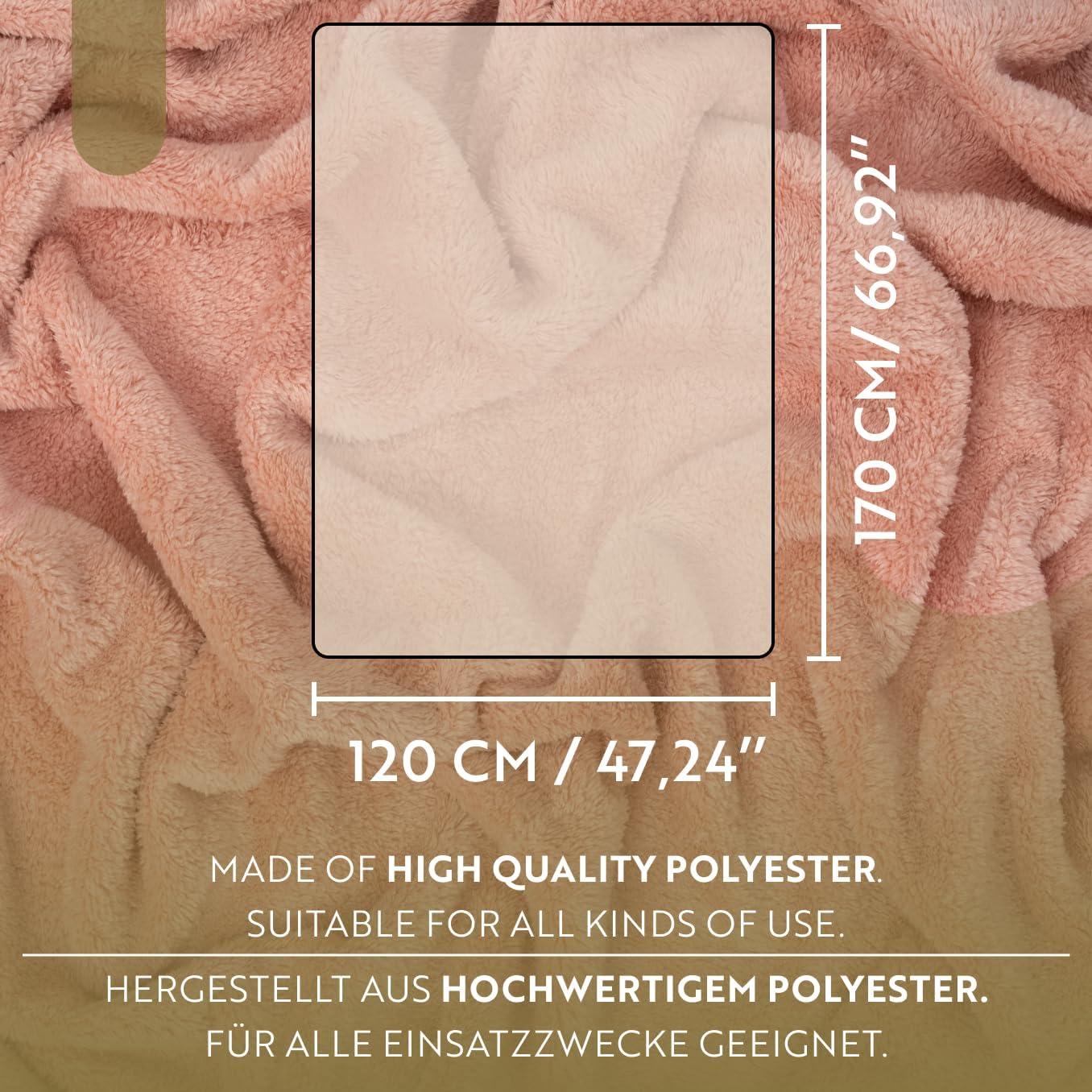 English Home Terracotta Fleece Throw, 51" x 67"