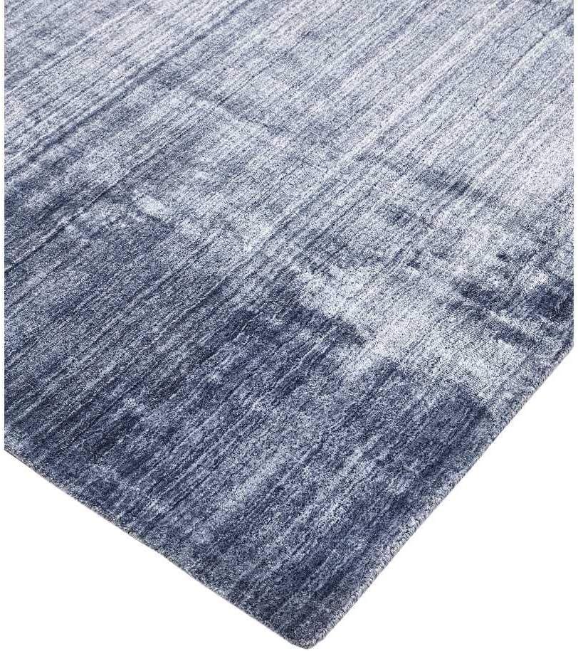 Harbor Denim Stripe Hand-Knotted Wool-Blend 5' x 8' Area Rug