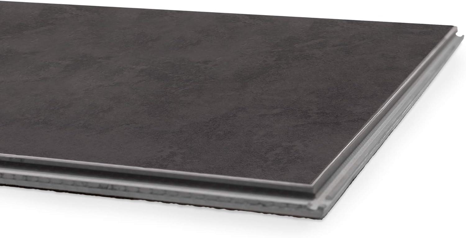 NewAge Products Stone Composite Luxury Vinyl Tile 600 Sqft Flooring Bundle (12" W x 23" L x 0.37" H), Slate