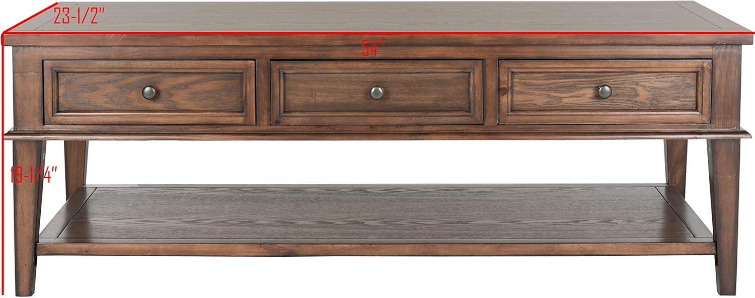 Manelin Coffee Table - Sepia - Safavieh
