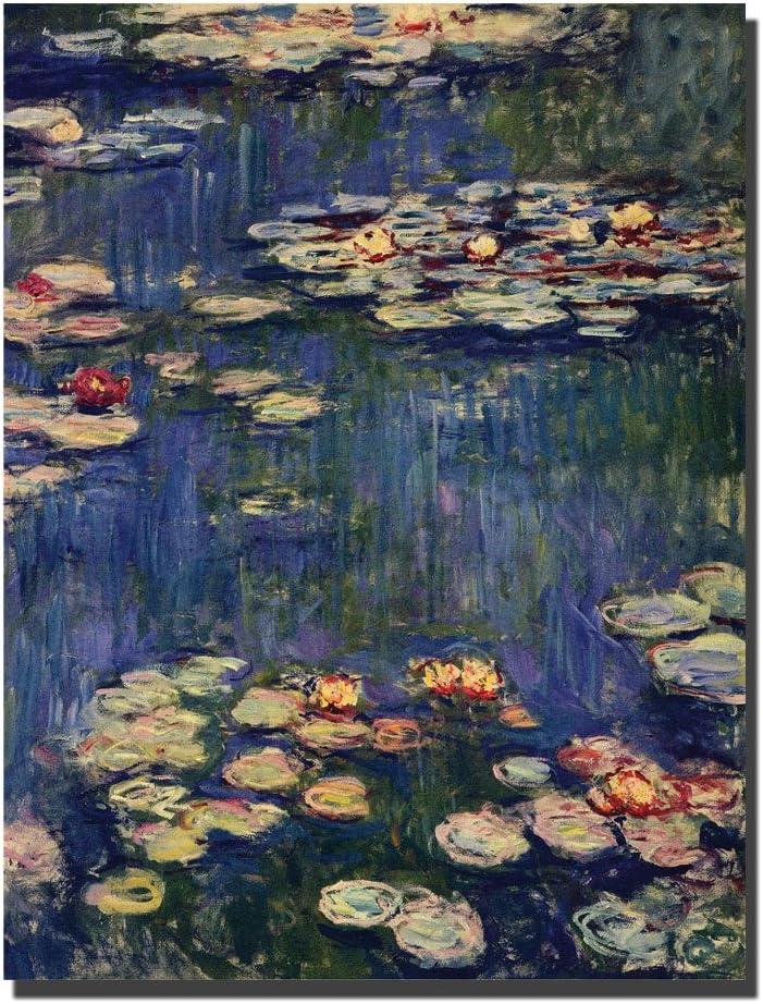 Claude Monet Water Lilies Framed Canvas Art, 32" x 24"