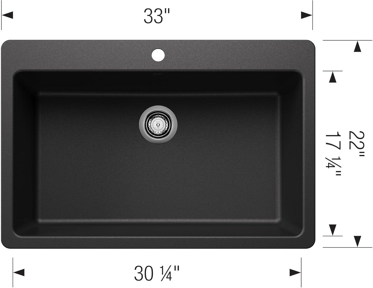 Liven SILGRANIT 33" L x 22" W Drop-In/Undermount Kitchen Sink