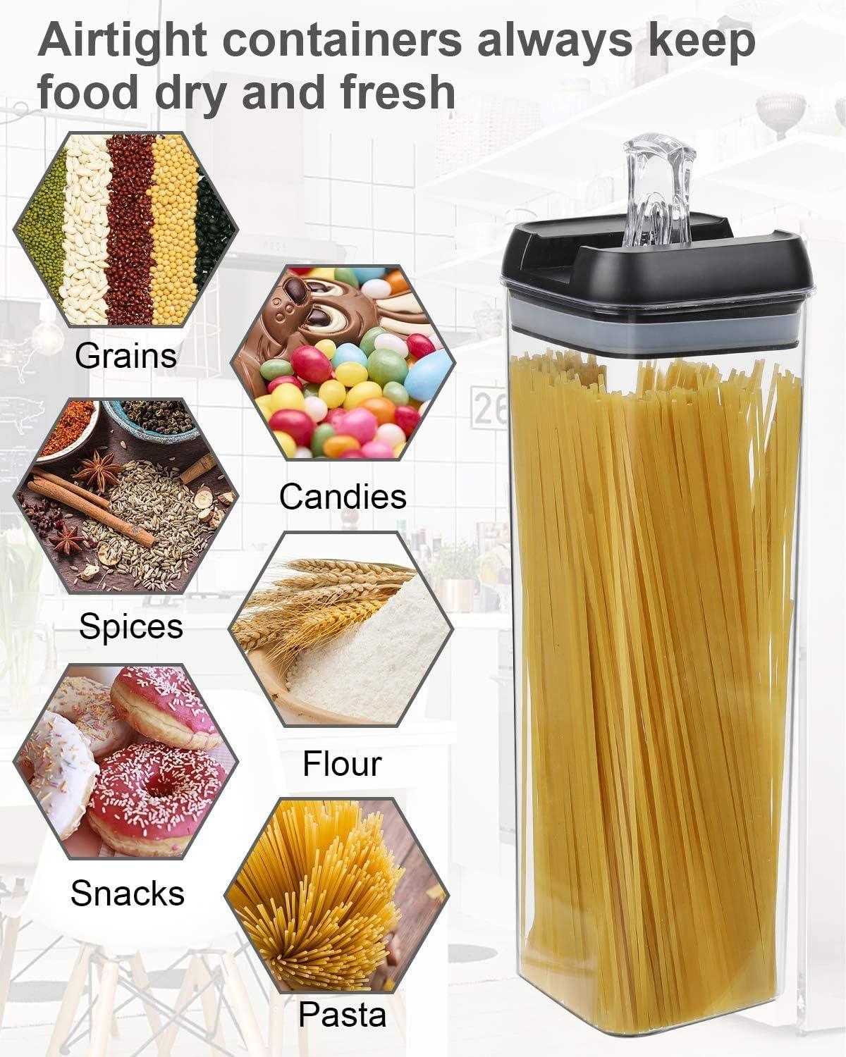 Cheer Collection Airtight Food Storage Containers, Set of 7 (Red)