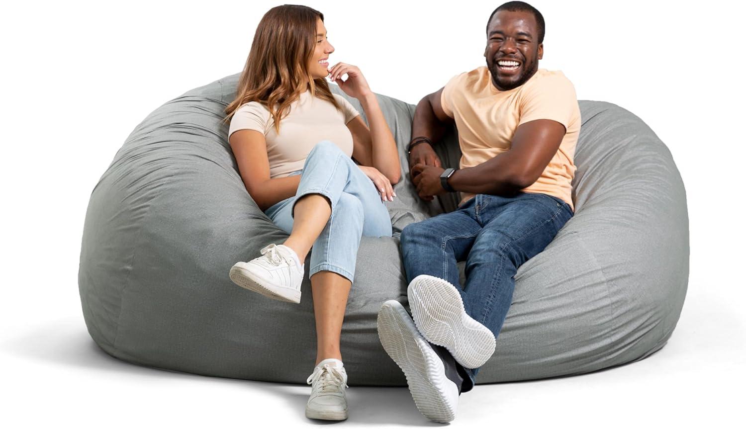 Big Joe Giant Foam Filled Bean Bag Sofa with Soft Removeable Cover