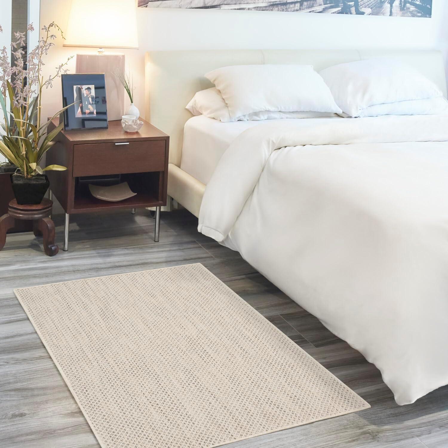 Nourison Courtyard COU01 Indoor/outdoor Area Rug - Ivory Silver 3' x 5'