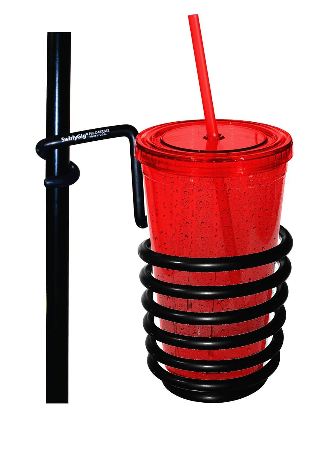 SwirlyGig SG1000 Original Drink Holder in Black for 0.5 in. Tubing