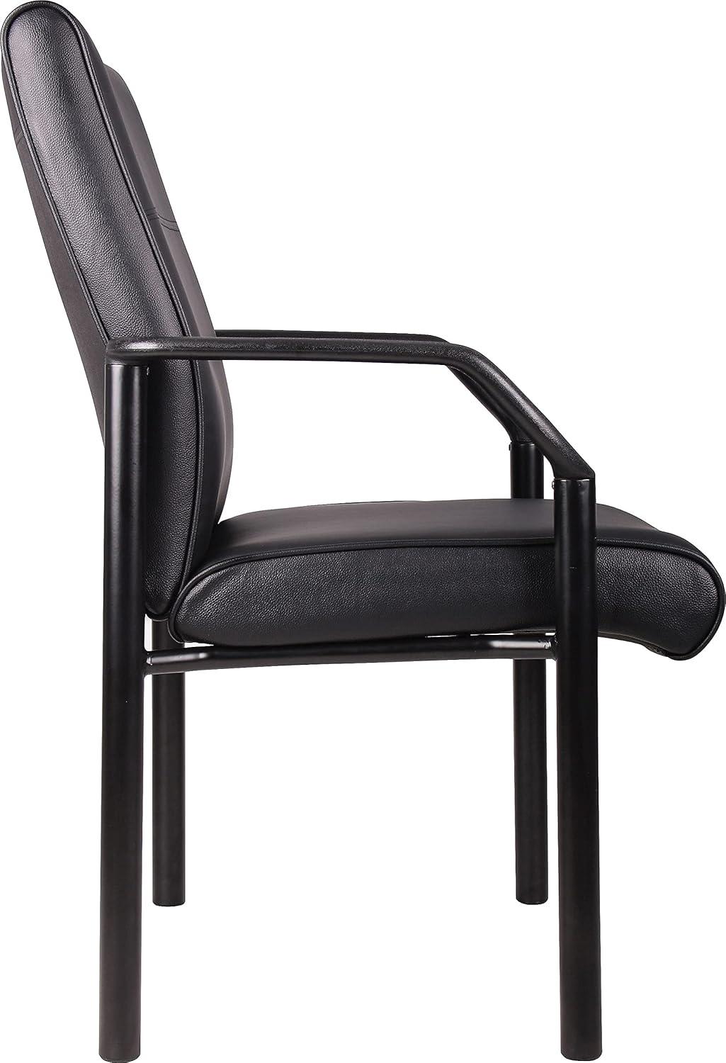 Boss Office Products B689 Black Guest Reception Waiting Room Chair, Black