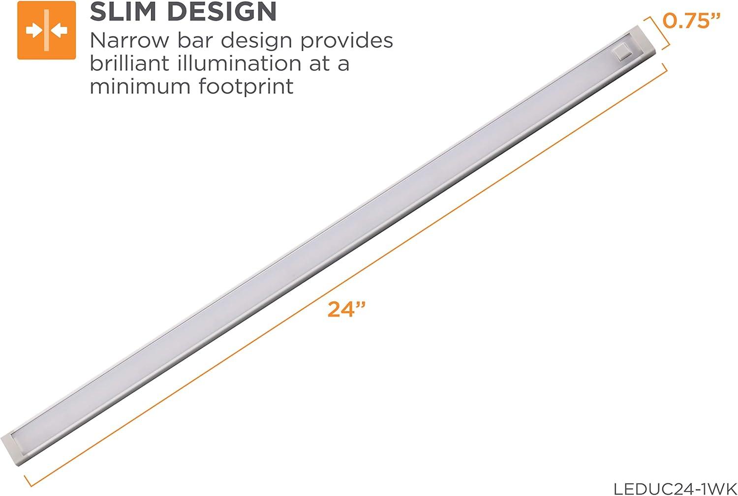 Warm White 24-Inch LED Under-Cabinet Light Bar