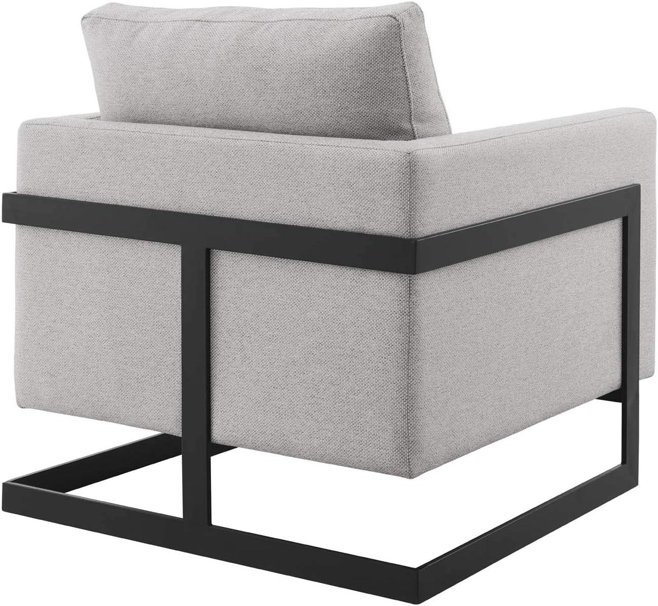 Posse Upholstered Fabric Accent Chair Black Camel
