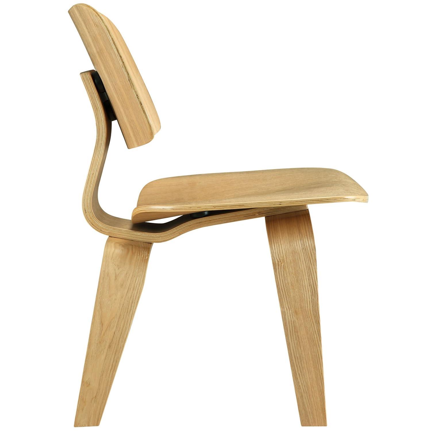 Fathom Dining Wood Side Chair Natural - Modway: Plywood Design, 331 lbs Capacity, Spot Clean