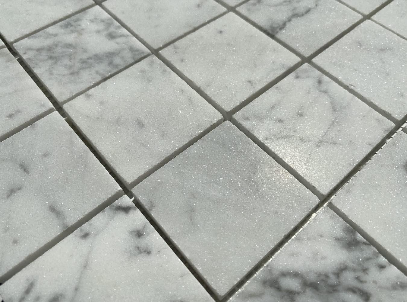 Carrara White Marble 2x2 Square Mosaic Tile for Bathroom and Outdoor