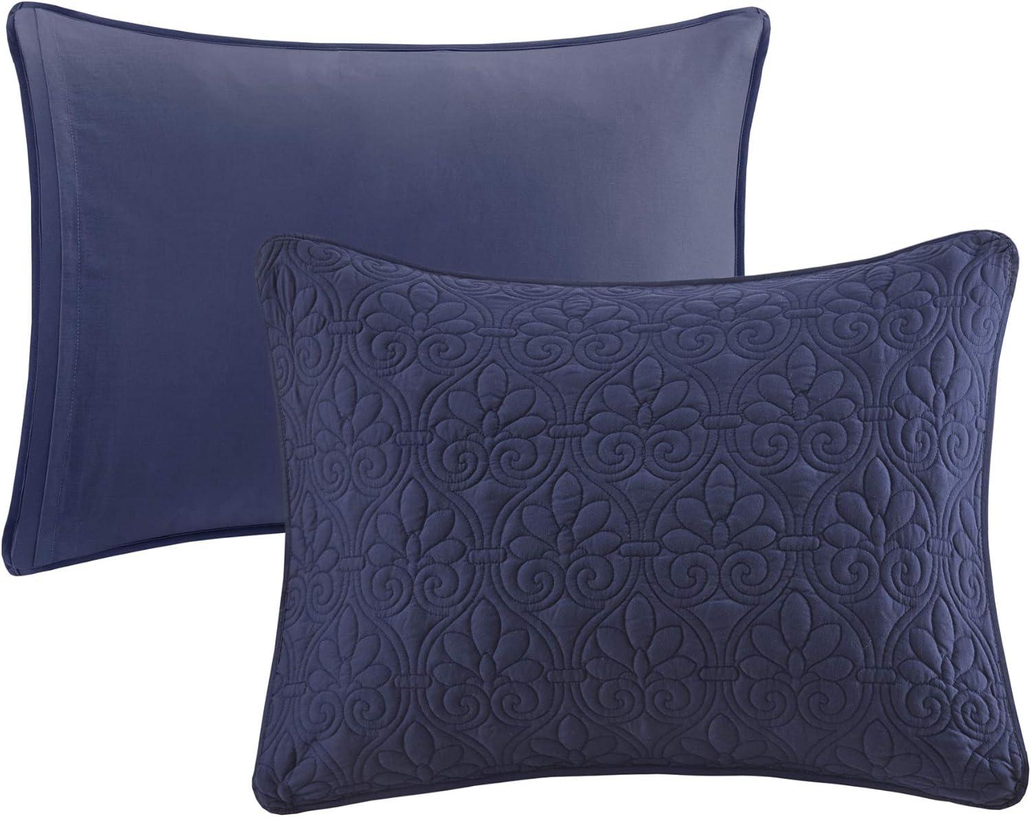Madison Park Quebec 3 Piece Split Corner Pleated Quilted Bedspread